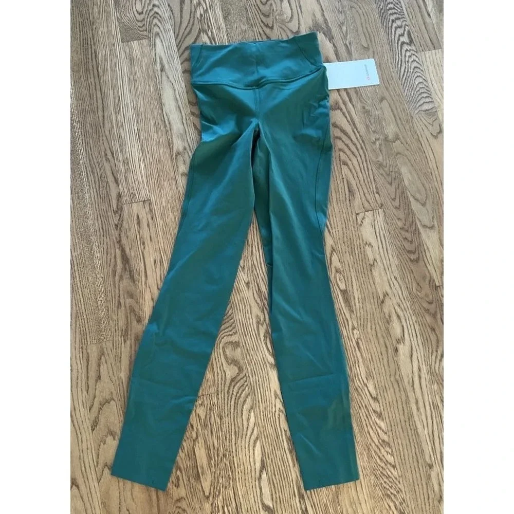 Lululemon Base Pace HR Tight 28 Brushed Everglade Green LW5DYNS EVRG Size‎ 2